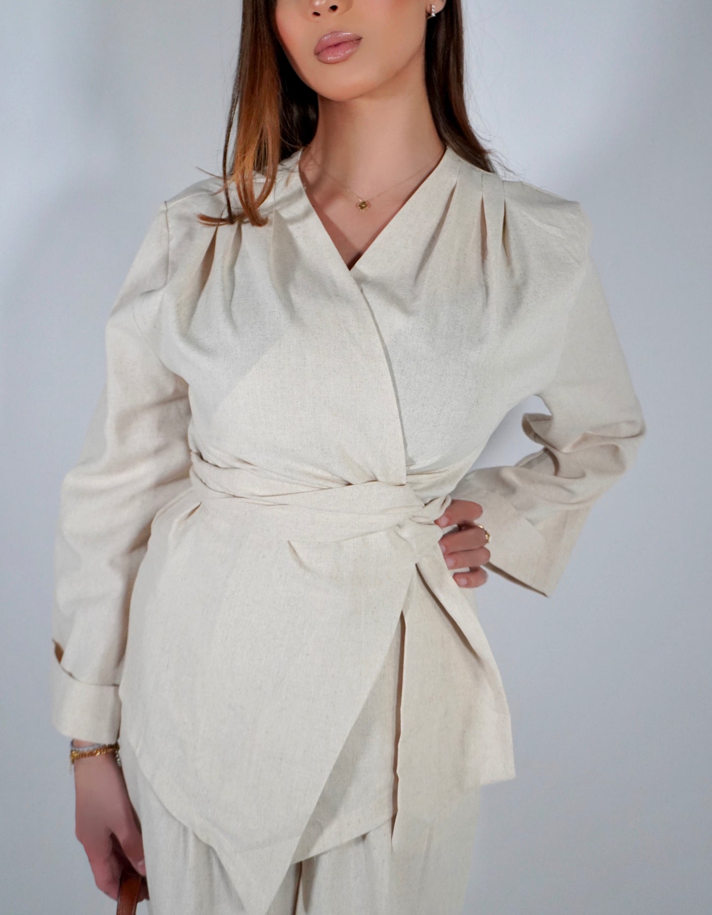 Ensemble à nouer Beige
