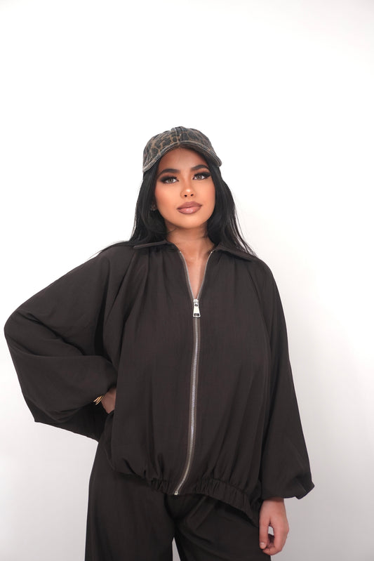 Ensemble marron et noir